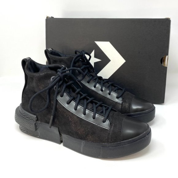 💖MEGA SALE💖Converse 169459C ALL STAR DISRUPT CX High Suede Canvas Black Women - Picture 11 of 13